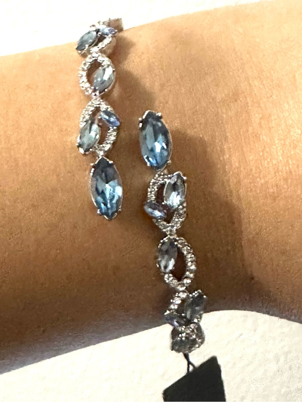 Elegant Blue Crystal Drop Bracelet - Women Jewelry